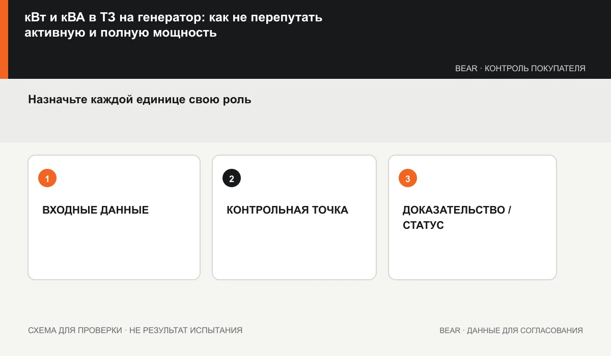 Связь кВт, кВА и коэффициента мощности по группам нагрузки