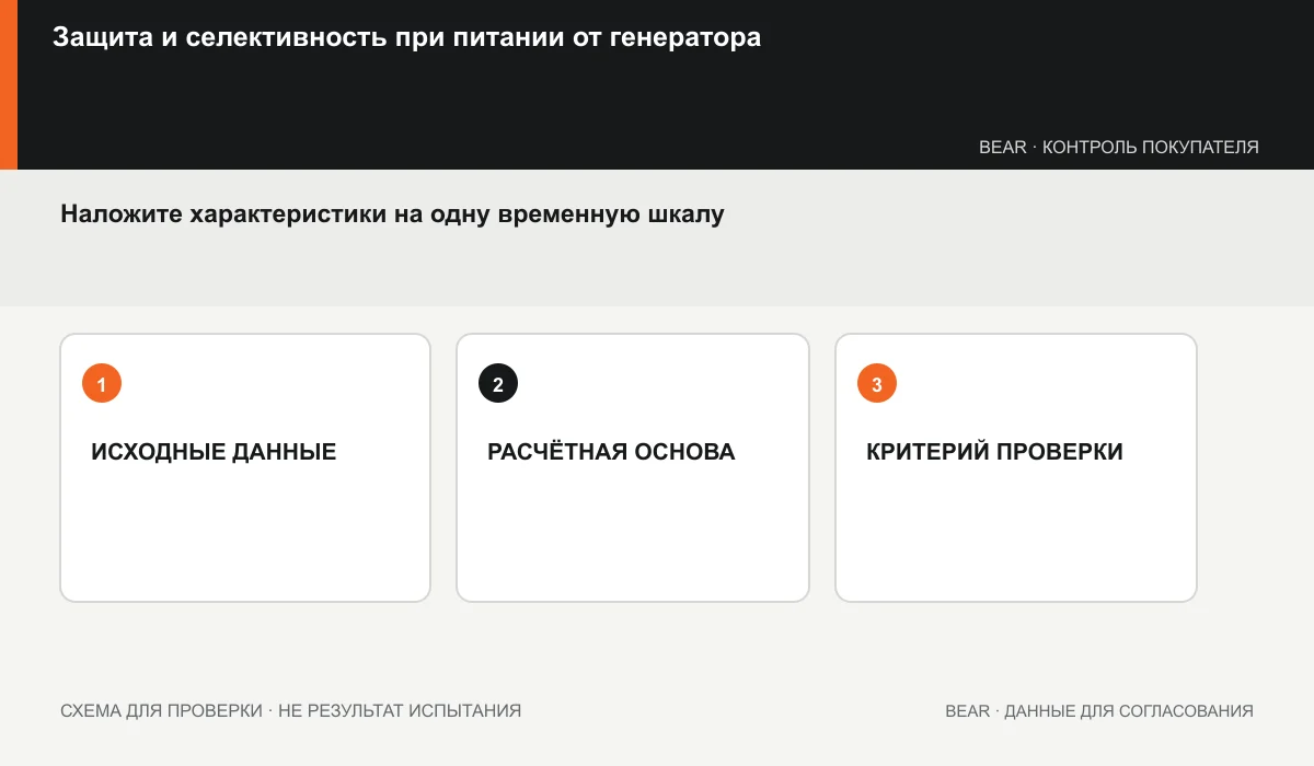 Совмещение времятоковых характеристик защиты для сетевого и генераторного режимов