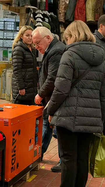 Сравнение генератора в закрытом корпусе в торговой точке