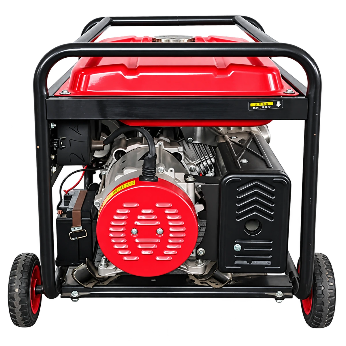 Бензиновый генератор 4200W открытого типа: вид сбоку